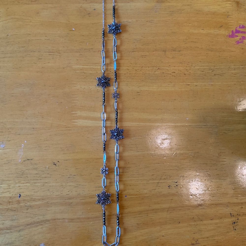 JJill double sided snowflake necklace. New with tag - Picture 6 of 16